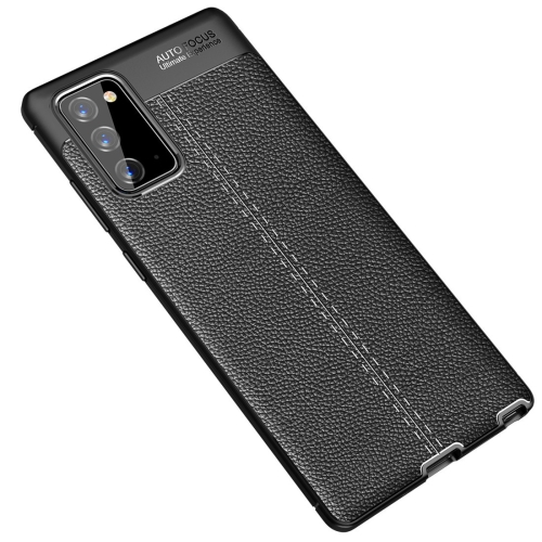 

For Samsung Galaxy Note 20 Litchi Texture TPU Shockproof Case(Black)