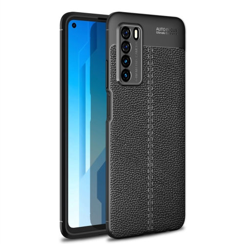 

For Huawei Honor Play 4 Litchi Texture TPU Shockproof Case(Black)