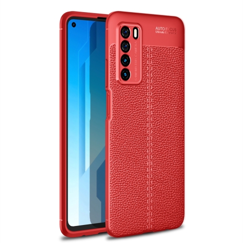 

For Huawei Honor Play 4 Litchi Texture TPU Shockproof Case(Red)