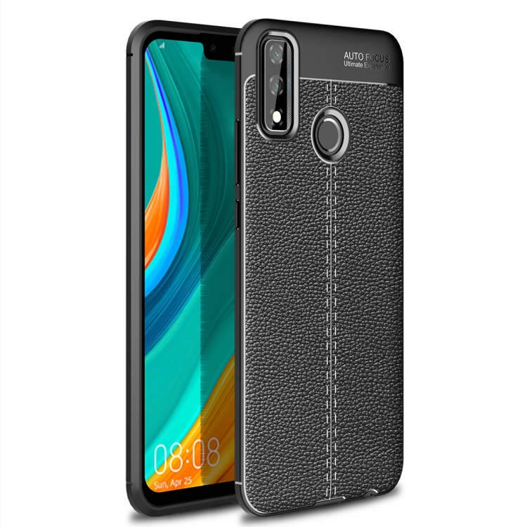 

For Huawei Y8s Litchi Texture TPU Shockproof Case(Black)