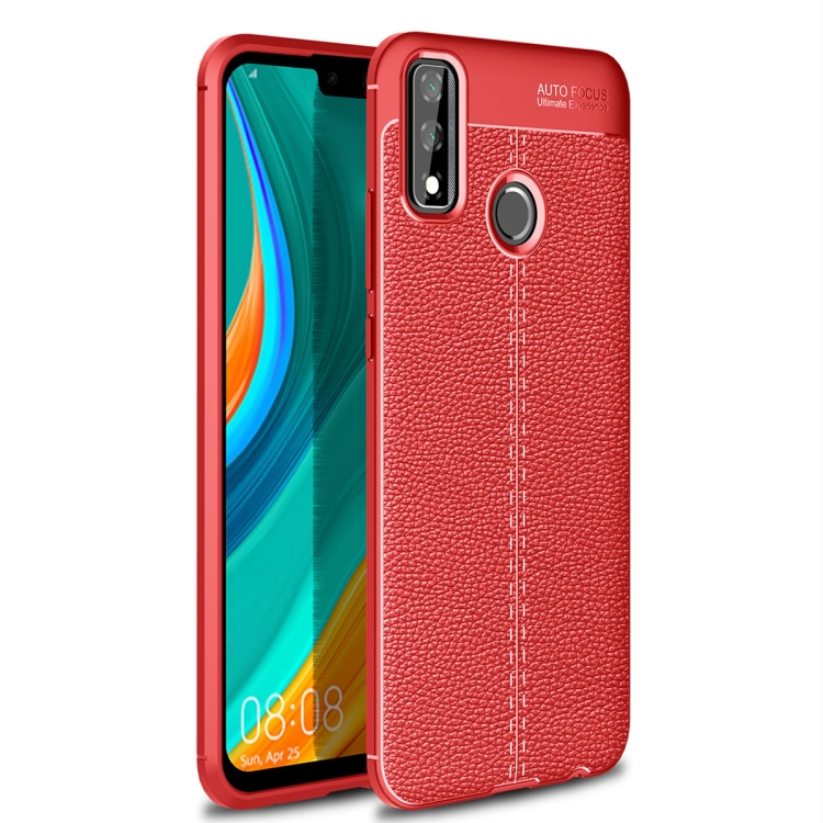 

For Huawei Y8s Litchi Texture TPU Shockproof Case(Red)