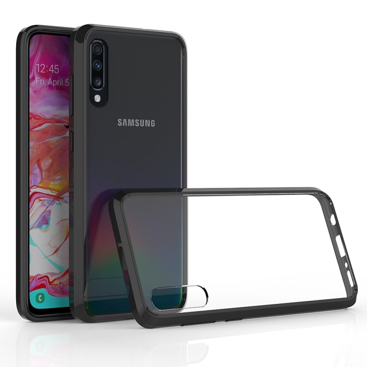 

Scratchproof TPU + Acrylic Protective Case for Galaxy A70(Black)
