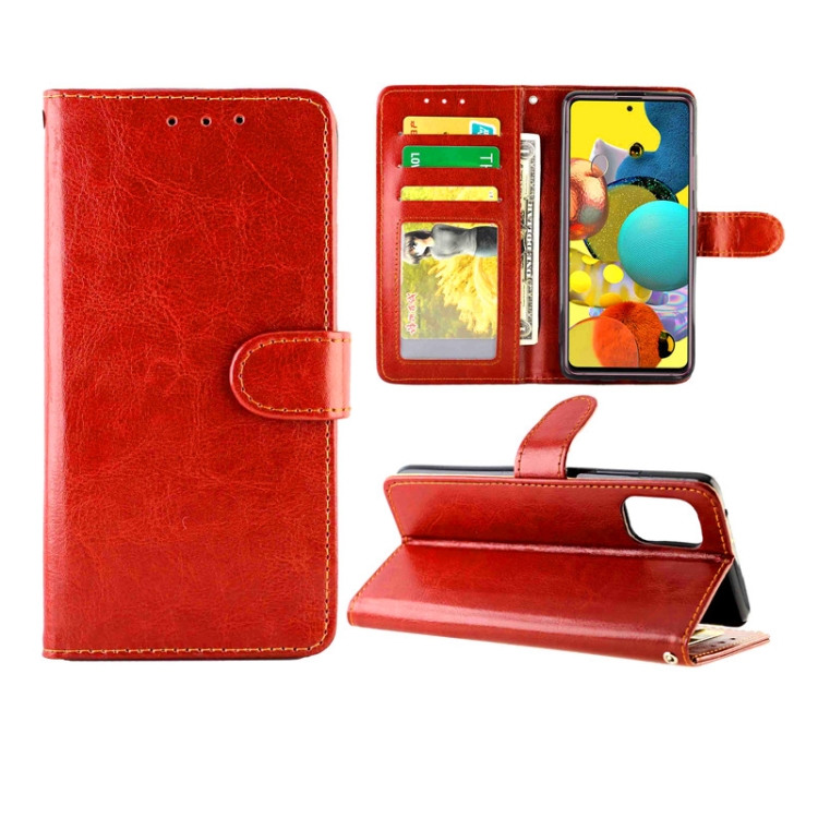 

For Samsung Galaxy A51 5G Crazy Horse Texture Leather Horizontal Flip Protective Case with Holder & Card Slots & Wallet & Photo Frame(Brown)