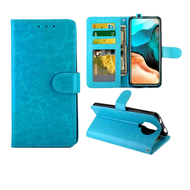 

For Xiaomi Redmi K30 Pro Crazy Horse Texture Leather Horizontal Flip Protective Case with Holder & Card Slots & Wallet & Photo Frame(Sky Blue)