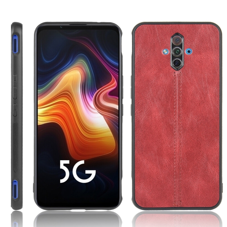 

For ZTE nubia Play Shockproof Sewing Cow Pattern Skin PC + PU + TPU Case(Red)