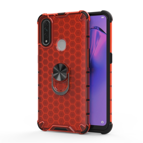 

For Xiaomi Redmi Note 7 / Note 7 Pro Shockproof Honeycomb PC + TPU Ring Holder Protection Case(Red)