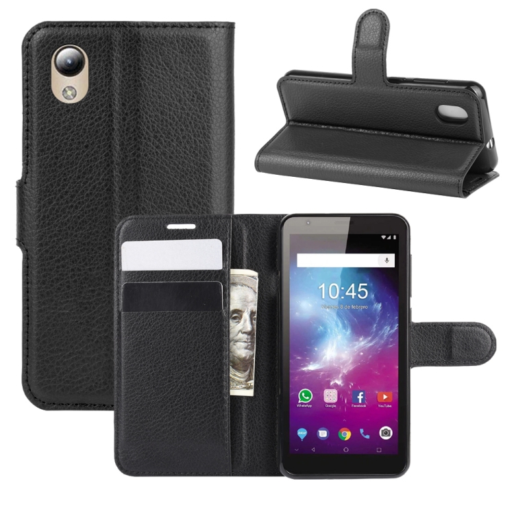 

For ZTE Blade A3 Lite Litchi Texture Horizontal Flip Protective Case with Holder & Card Slots & Wallet(Black)