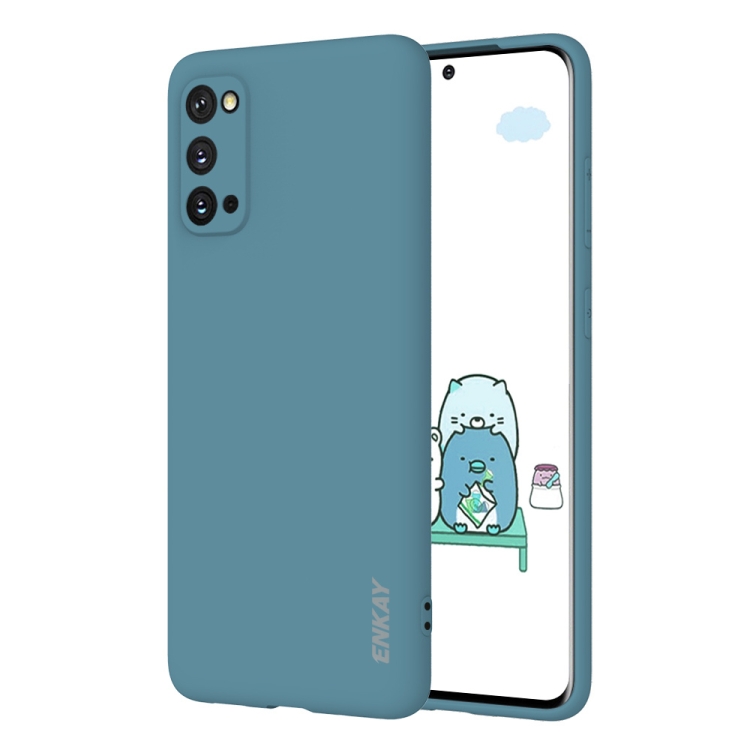 

For Samsung Galaxy S20 Hat-Prince ENKAY ENK-PC043 Ultra-thin Solid Color TPU Slim Soft Case(Gray-blue)