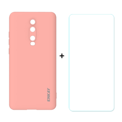 

For Xiaomi Redmi K20 / K20 Pro / Xiaomi Mi 9T Hat-Prince ENKAY ENK-PC0352 2 in 1 Ultra-thin Solid Color TPU Slim Case Soft Cover + 0.26mm 9H 2.5D Tempered Glass Protector Film(Orange)