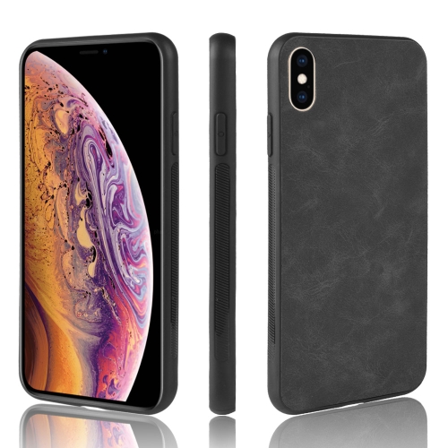 

Shockproof Sheep Skin PC + PU + TPU Case for iPhone XS / X(Black)