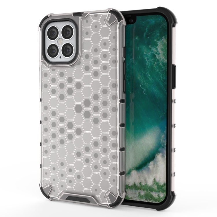 

For iPhone 12 mini Shockproof Honeycomb PC + TPU Case(White)
