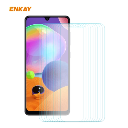 

For Samsung Galaxy A31 10 PCS ENKAY Hat-Prince 0.26mm 9H 2.5D Curved Edge Tempered Glass Film