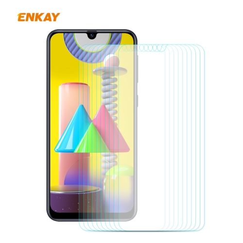 

For Samsung Galaxy M31 / M21 10 PCS ENKAY Hat-Prince 0.26mm 9H 2.5D Curved Edge Tempered Glass Film