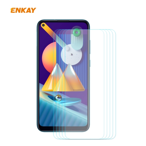 

For Samsung Galaxy A11 / M11 5PCS ENKAY Hat-Prince 0.26mm 9H 2.5D Curved Edge Tempered Glass Film