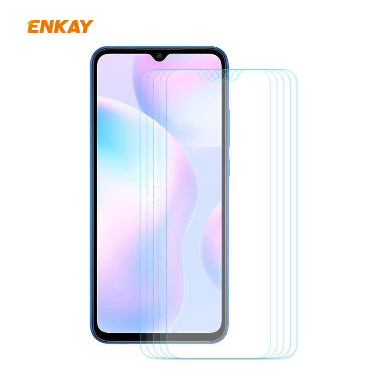 

For Xiaomi Mi 10 Lite /Redmi 10X 5G 5 PCS ENKAY Hat-Prince 0.26mm 9H 2.5D Curved Edge Tempered Glass Film