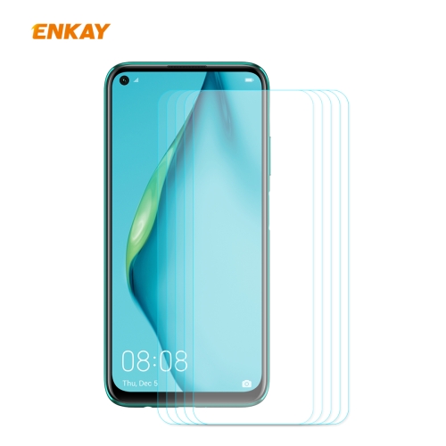 

For Huawei P40 Lite 5 PCS ENKAY Hat-Prince 0.26mm 9H 2.5D Curved Edge Tempered Glass Film