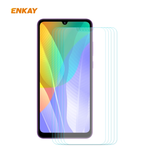 

For Huawei Y6p 5 PCS ENKAY Hat-Prince 0.26mm 9H 2.5D Curved Edge Tempered Glass Film
