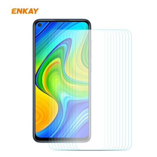 

For Redmi 10X 4G / Redmi Note 9 10 PCS ENKAY Hat-Prince 0.26mm 9H 2.5D Curved Edge Tempered Glass Film