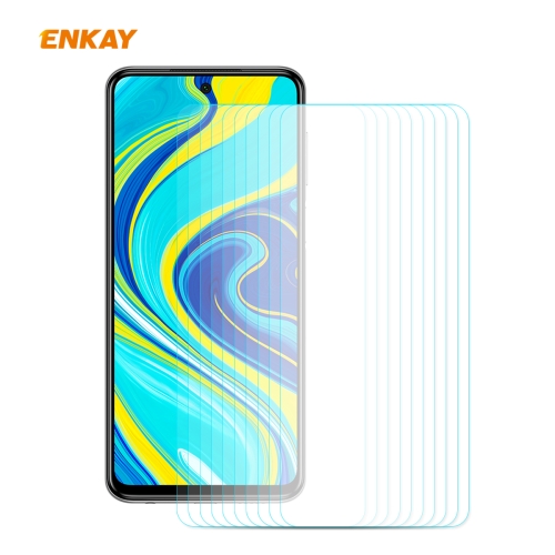 

For Redmi Note 9S / Note 9 Pro 10 PCS ENKAY Hat-Prince 0.26mm 9H 2.5D Curved Edge Tempered Glass Film