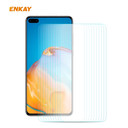 

For Huawei P40 10 PCS ENKAY Hat-Prince 0.26mm 9H 2.5D Curved Edge Tempered Glass Film