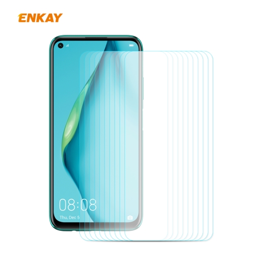 

For Huawei P40 Lite 10 PCS ENKAY Hat-Prince 0.26mm 9H 2.5D Curved Edge Tempered Glass Film