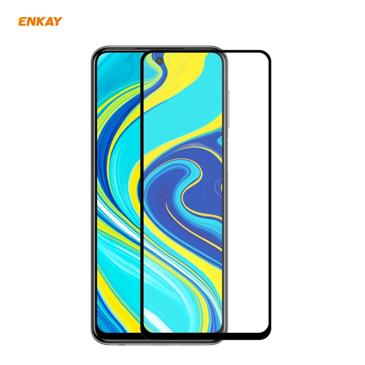 

For Redmi Note 9S / Note 9 Pro ENKAY Hat-Prince Full Glue 0.26mm 9H 2.5D Tempered Glass Full Coverage Film