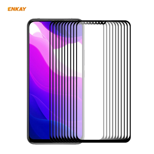 

For Xiaomi Mi 10 Lite /Redmi 10X 5G 10 PCS ENKAY Hat-Prince Full Glue 0.26mm 9H 2.5D Tempered Glass Full Coverage Film