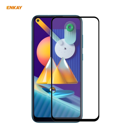 

For Samsung Galaxy A11 / M11 ENKAY Hat-Prince Full Glue 0.26mm 9H 2.5D Tempered Glass Full Coverage Film