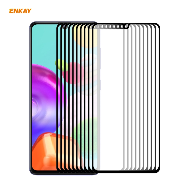 

For Samsung Galaxy A41 10 PCS ENKAY Hat-Prince Full Glue 0.26mm 9H 2.5D Tempered Glass Full Coverage Film
