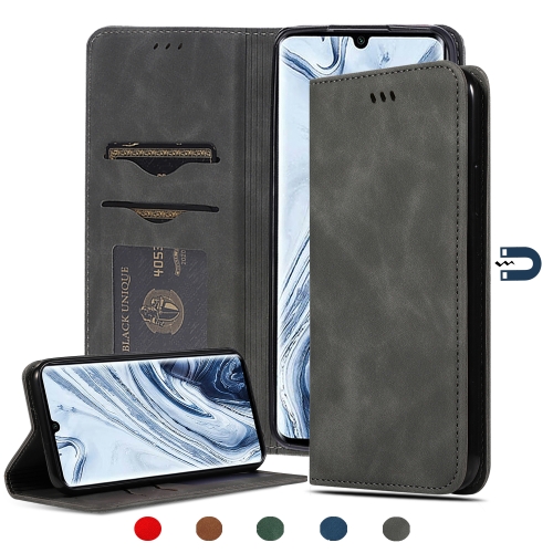 

For Xiaomi Mi CC9 Pro / Note 10 / Note 10 Pro Retro Skin Feel Business Magnetic Horizontal Flip Leather Case(Dark Grey)