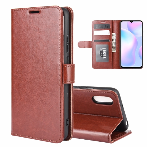 

For Xiaomi Redmi 9A R64 Texture Single Horizontal Flip Protective Case with Holder & Card Slots & Wallet& Photo Frame(Brown)