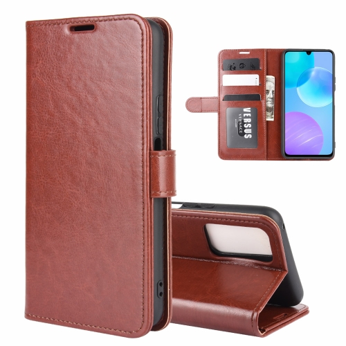 

For Huawei Honor 30 lite/Honor 30 Youth R64 Texture Single Horizontal Flip Protective Case with Holder & Card Slots & Wallet& Photo Frame(Brown)