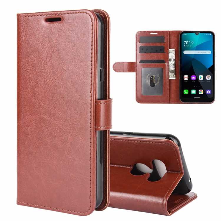 

For LG harmony 4 R64 Texture Single Horizontal Flip Protective Case with Holder & Card Slots & Wallet& Photo Frame(Brown)