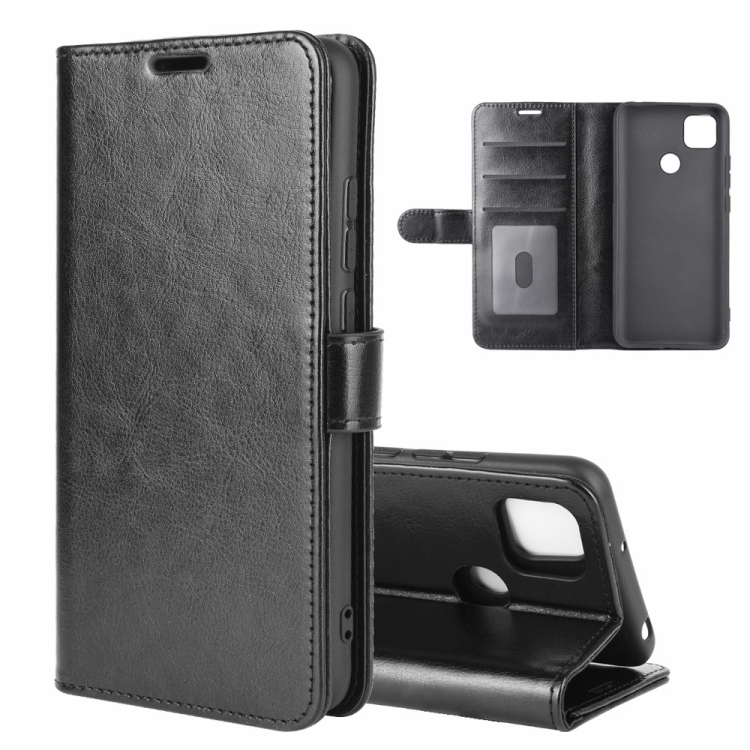 

For Xiaomi Redmi 9C R64 Texture Single Horizontal Flip Protective Case with Holder & Card Slots & Wallet& Photo Frame(Black)