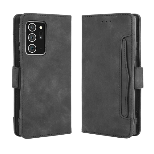 

For Samsung Galaxy Note20 Ultra Wallet Style Skin Feel Calf Pattern Leather Case with Separate Card Slot(Black)