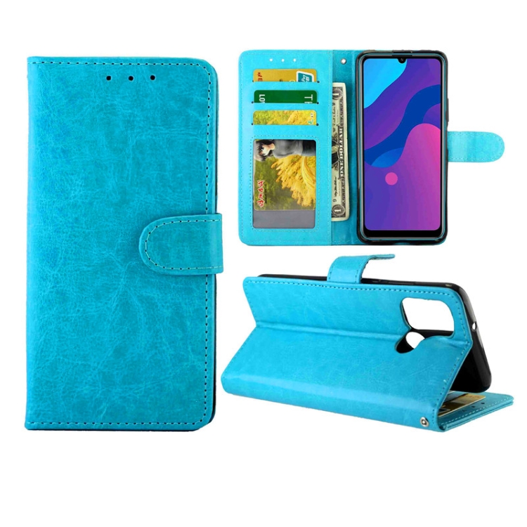 

For Huawei Honor Play9A/Honor9A Crazy Horse Texture Leather Horizontal Flip Protective Case with Holder & Card Slots & Wallet & Photo Frame(Baby Blue)