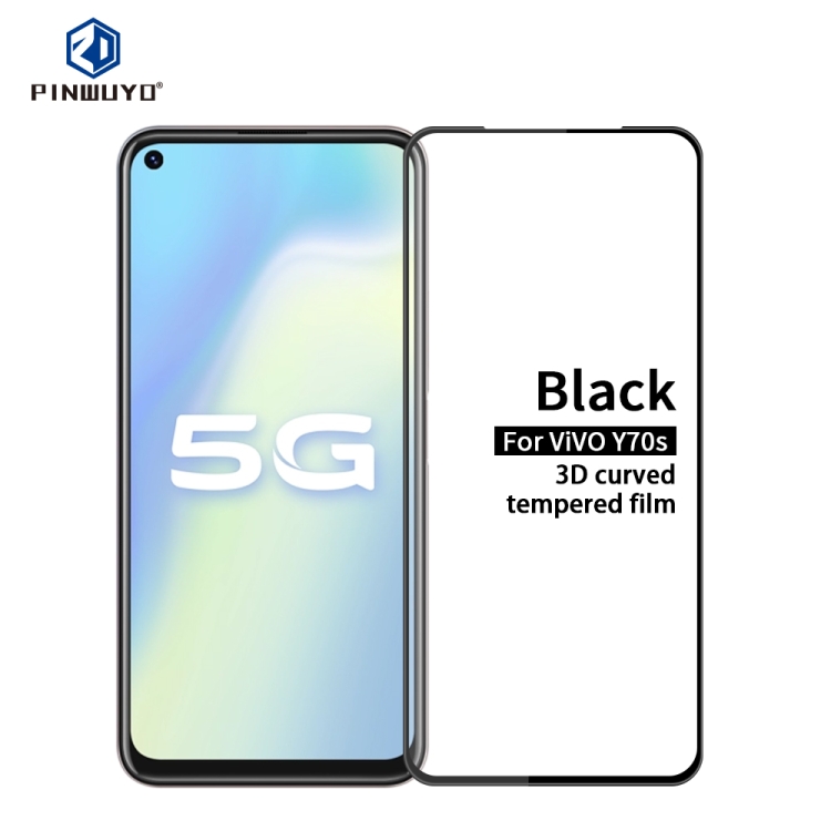 

For vivo Y70s PINWUYO 9H 3D Curved Full Screen Explosion-proof Tempered Glass Film(Black)