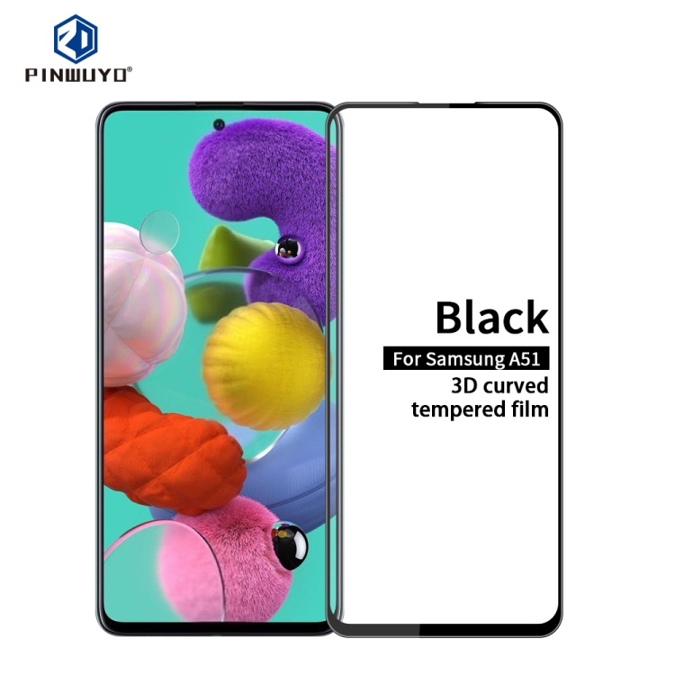 

For Samsung Galaxy A51 PINWUYO 9H 3D Curved Full Screen Explosion-proof Tempered Glass Film(Black)