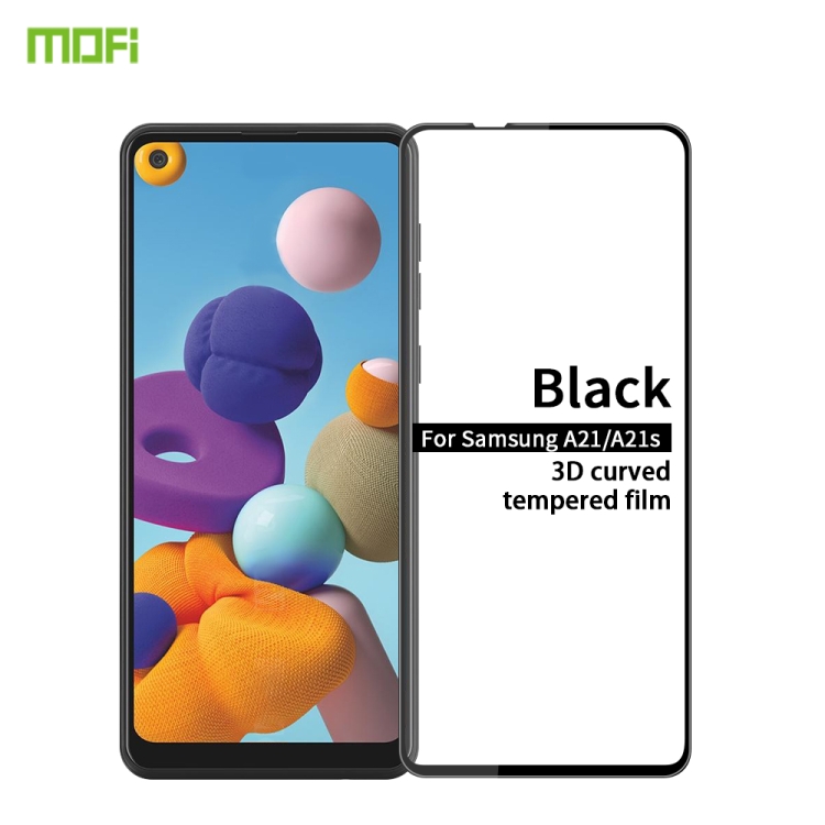 

For Samsung Galaxy A21 / A21s MOFI 9H 3D Explosion-proof Curved Screen Tempered Glass Film(Black)