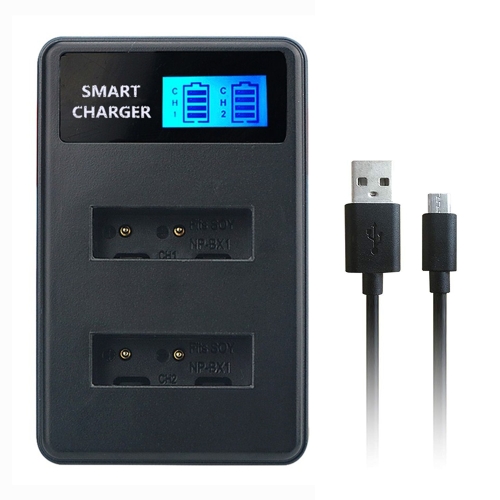 

For Sony NP-BX1 Smart LCD Display USB Dual Charger