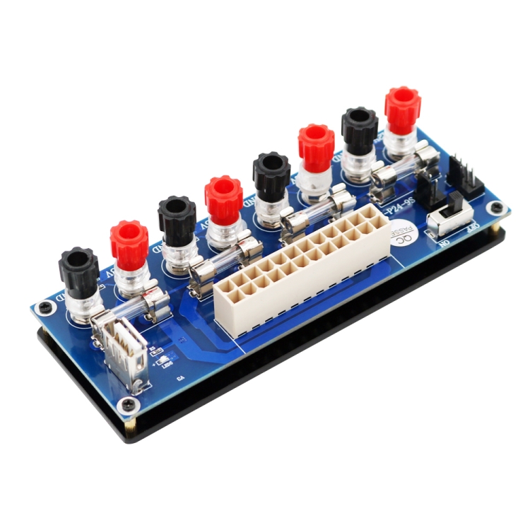 

Upgrade Version ATX 20-24Pin Power Supply Breakout Adapter with USB 5V Port and Insulation Plastic Base