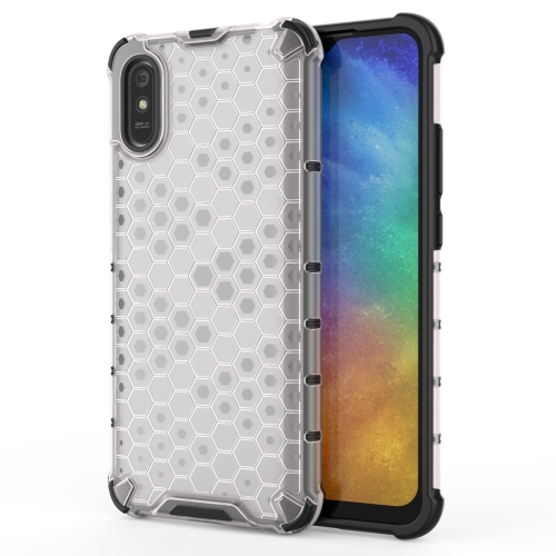 

For Xiaomi Redmi 9A Shockproof Honeycomb PC + TPU Case(White)