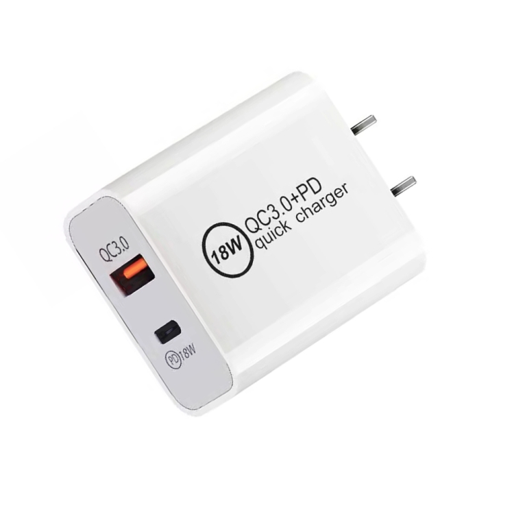 

18W PD + QC 3.0 USB Dual Fast Charging Universal Travel Charger, US Plug