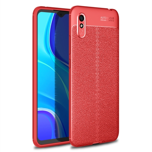 

For Xiaomi Redmi 9A Litchi Texture TPU Shockproof Case(Red)