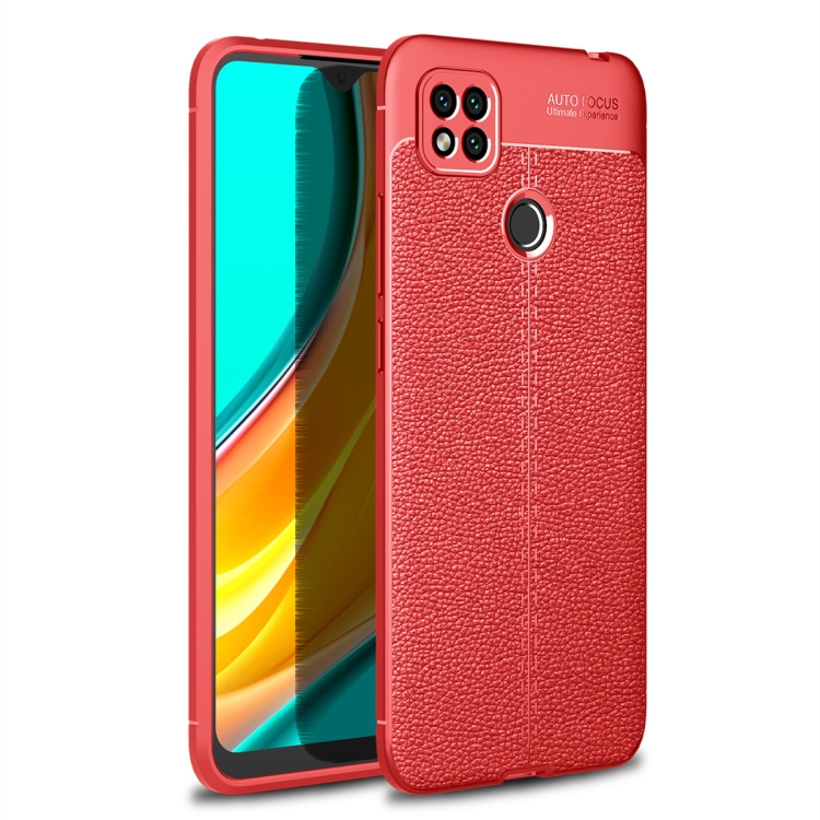 

For Xiaomi Redmi 9C Litchi Texture TPU Shockproof Case(Red)