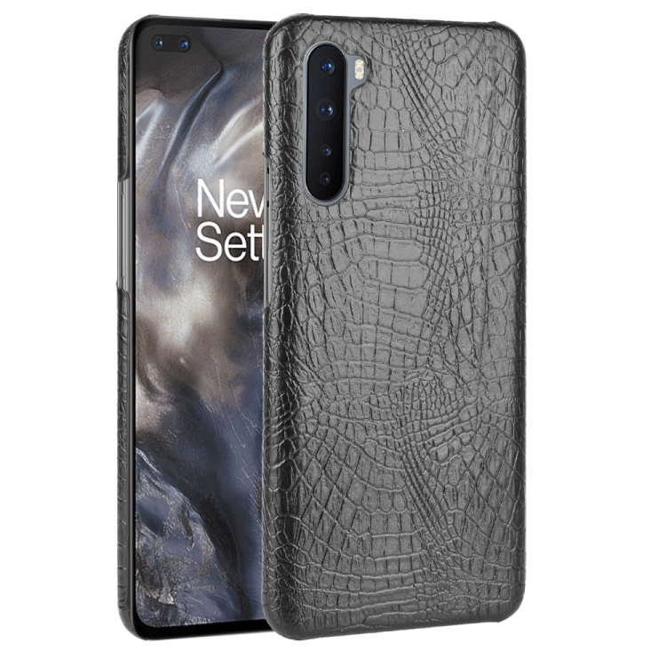 

For OnePlus Nord Shockproof Crocodile Texture PC + PU Case(Black)