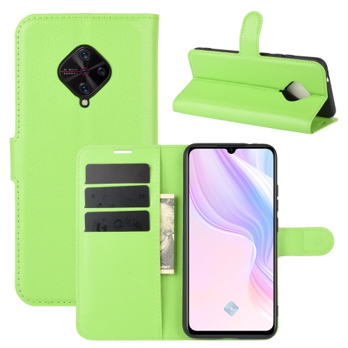 

For Vivo V17(Russia)/X50 Lite/Y9S/S1 Pro Litchi Texture Horizontal Flip Protective Case with Holder & Card Slots & Wallet(Green)