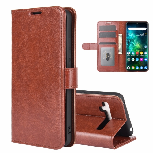 

For TCL 10 Pro R64 Texture Single Horizontal Flip Protective Case with Holder & Card Slots & Wallet& Photo Frame(Brown)