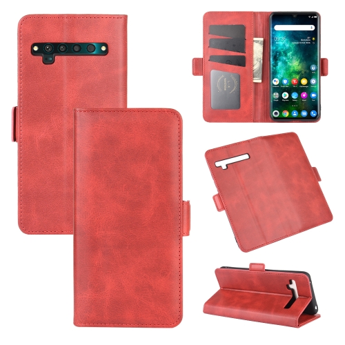 

For TCL 10 Pro Dual-side Magnetic Buckle Horizontal Flip Leather Case with Holder & Card Slots & Wallet(Red)