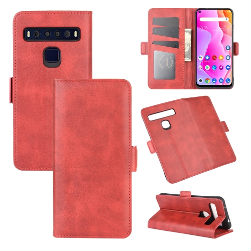 

For TCL 10L Dual-side Magnetic Buckle Horizontal Flip Leather Case with Holder & Card Slots & Wallet(Red)